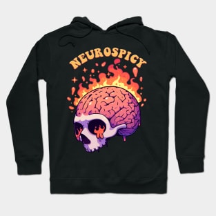 neurospicy drippy skull Hoodie